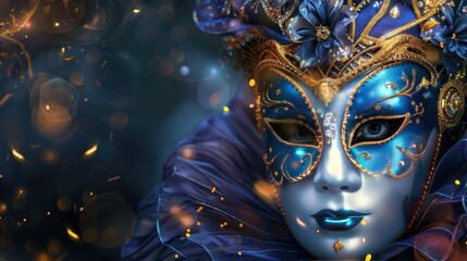 Beautiful venetian carnival mask background