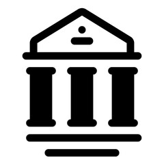 Bank Glyph Icon
