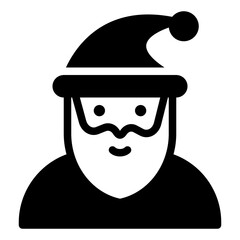 Santa Claus Icon in Solid Style