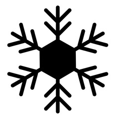 Snowflake Icon in Solid Style