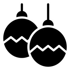 Bauble Icon in Solid Style