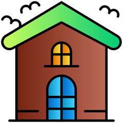 bat, scary, haunted house, home, house, hut Icon
