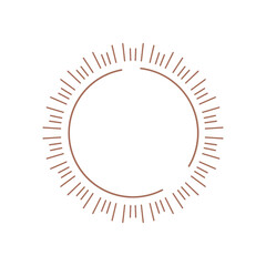 The pattern of the sun and clouds