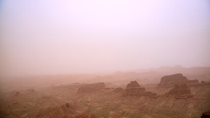Pingshan Lake Grand Canyon-Rock Canyon Landscape, Zhangye City, Gansu Province