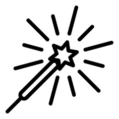 Sparkler Icon in Line Style