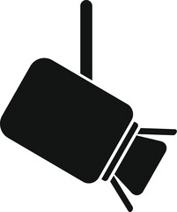 Simplified vector graphic of a spotlight silhouette ideal for logos and icons