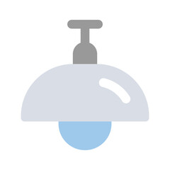 A well designed icon of lamp, icon of roof bulb in editable style