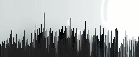 A precise rendering of a sudden spike in stock values, depicted in a simple and clean bar graph against a pure white backdrop.