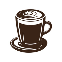 Obraz premium Coffee cup mug silhouette illustration vector file