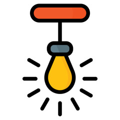 Light Icon in Filled Line Style