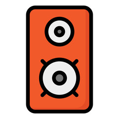 Speaker Icon in Filled Line Style