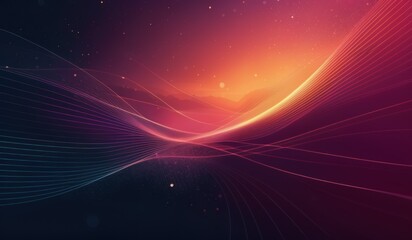 A colorful abstract image of a wave with the words