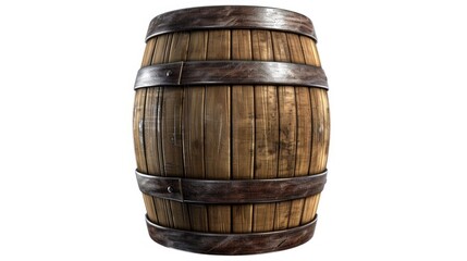Solitary Relic: A Wooden Barrel Amidst Infinity