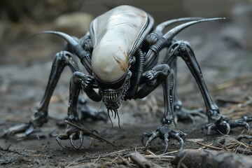 Fototapeta premium A fantastic creature from the movie Aliens