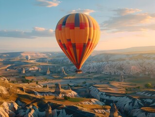 Breathtaking Hot Air Balloon Flight Over the Fairy Chimneys of Cappadocia Turkey at Sunset