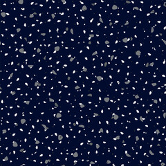 Terrazzo Abstract Texture. Mosaic Seamless Granite Design. Blue Marble Glass Background. Terrazzo Floor Trendy Pattern. Vector Rock Granite Pattern. Stone Interior Irregular Art. Floor Venetian Print