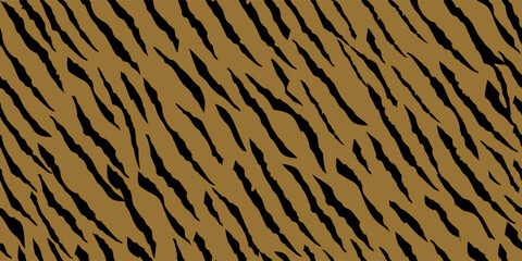 Abstract Vector Pattern. Vector Texture. Jungle Animal. African Animal Tiger. Brown Cute Tiger. Brown Tropical Zebra. Wild Tropical Background. Black Orange Zebra. Exotic Camo Giraffe. Stripe Pattern