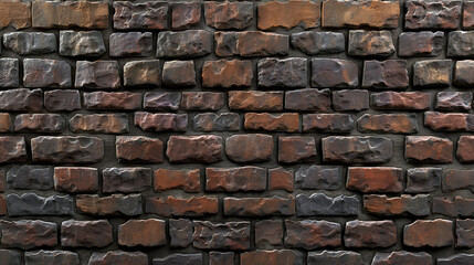 An old grunged vintage brick wall background.