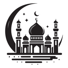 Mosque silhouette vector file