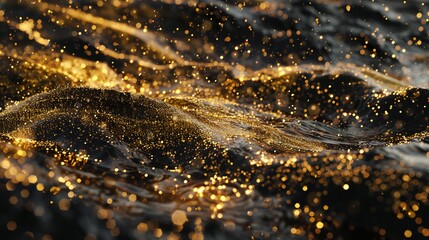 Gilded Gorge: Deep gorges adorned with golden flecks, synchronized with calming rhythms.