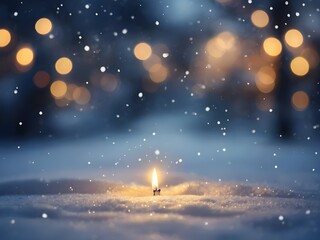 Naklejka premium christmas tree in the snow Background Generative Ai 