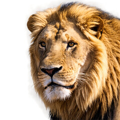 Lion close up, African wild animal