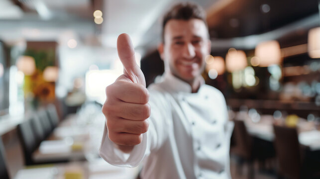 Thumbs up from a chef - Daumen hoch eines Kochs

