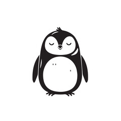 Obraz premium Penguin in cartoon, doodle style. Image for t-shirt, web, mobile apps and ui. Isolated 2d vector illustration in logo, icon, sketch style, Eps 10. AI Generative