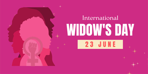 Abstract International Widow’s Day logo design, Widow’s Day or widows day with love vector logo design