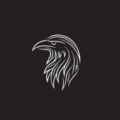 Raven in cartoon, doodle style. Image for t-shirt, web, mobile apps and ui. Isolated 2d vector illustration in logo, icon, sketch style, Eps 10. AI Generative