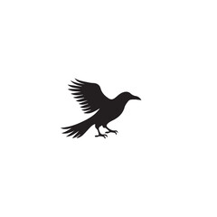 Fototapeta premium Raven in cartoon, doodle style. Image for t-shirt, web, mobile apps and ui. Isolated 2d vector illustration in logo, icon, sketch style, Eps 10. AI Generative