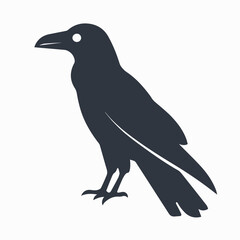 Fototapeta premium Raven in cartoon, doodle style. Image for t-shirt, web, mobile apps and ui. Isolated 2d vector illustration in logo, icon, sketch style, Eps 10. AI Generative