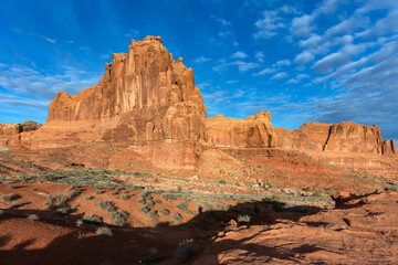 Beautiful rock mountains in the Utah Arches National park