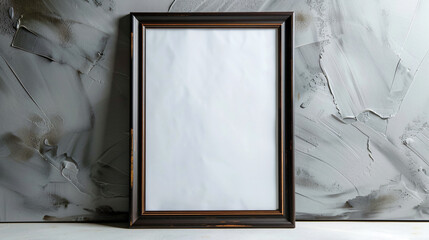 Blank picture frame on white background
