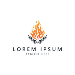 Obraz premium flame logo design vector file