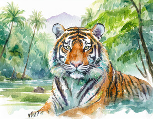 Obraz premium tiger illustration