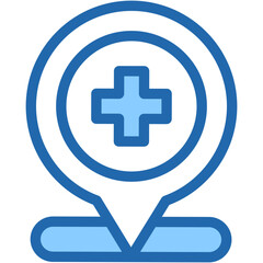 Hospital, location, medical, pin Icon
