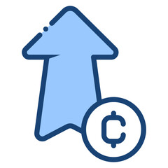 crypto growth icon