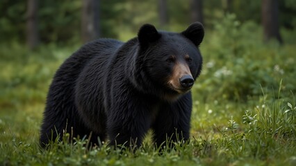 Naklejka premium The Black Bear's Path to Olympic Fame