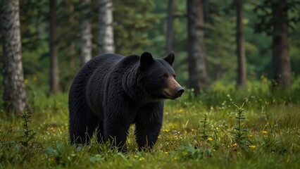 Obraz premium The Black Bear's Path to Olympic Fame