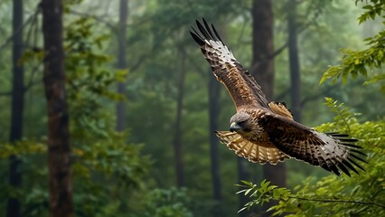 Wings of Excess: A Hawk's Dramatic Display