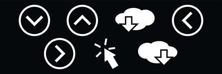 Download icon set. Download button Collection. Download files icons vector. simple download icon isolated on white background. Eps 10.