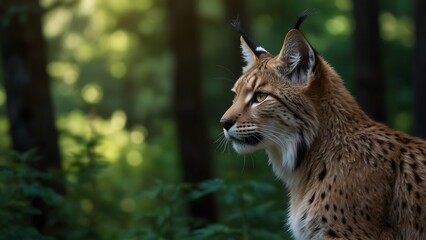 Obraz premium Feline Majesty: Portrait of the Lynx in the Wild
