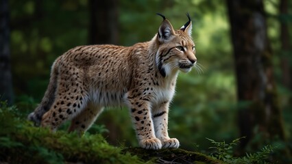 Fototapeta premium Ethereal Encounters: Witnessing the Wild Caracal's Realm