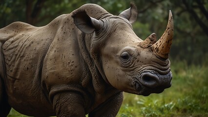 Naklejka premium A indian rhinoceros