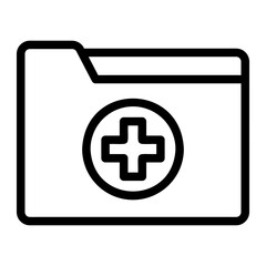 medical folder ilustration icon
