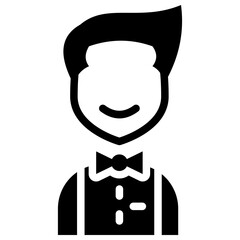 waiter solid icon