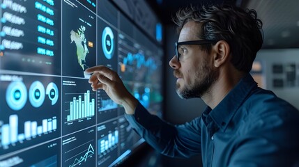 E commerce Analytics Professional Presenting Data Insights in Virtual Boardroom