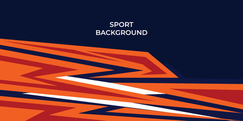 Blue and orange abstract sport background