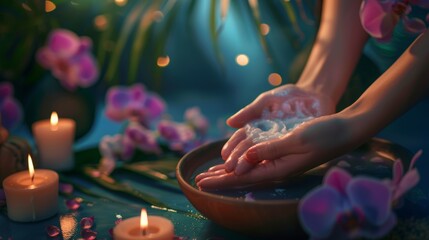 Calming Spa Scene with Paraffin Wax Treatment for Luxurious Spa Design and Relaxation